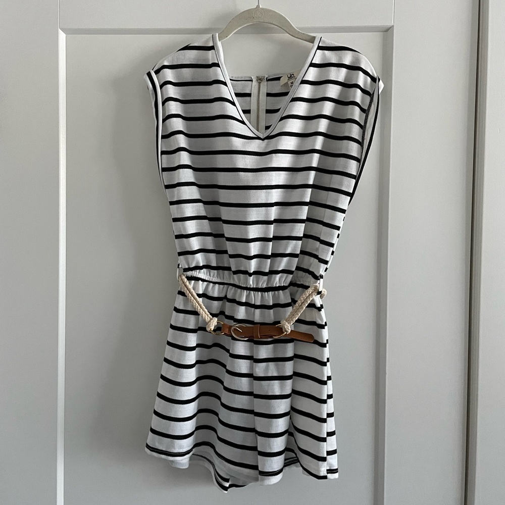 NWOT Bobbles & Lace Striped Romper